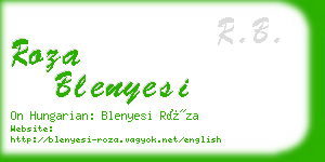 roza blenyesi business card